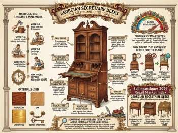 Georgian Secretaire Desks Guide Infographic