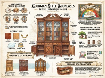 Georgian Style Bookcases Guide Infographic