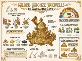 Gilded Bronze Inkwells Guide Infographic