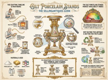 Gilt Porcelain Stands Guide Infographic