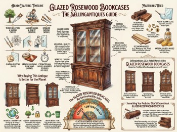 Glazed Rosewood Bookcases Guide Infographic