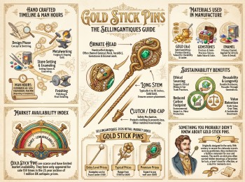 Gold Stick Pins Guide Infographic