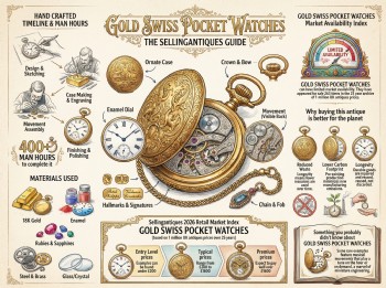 Gold Swiss Pocket Watches Guide Infographic