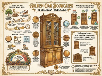 Golden Oak Bookcases Guide Infographic