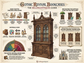 Gothic Revival Bookcases Guide Infographic
