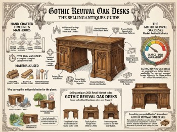 Gothic Revival Oak Desks Guide Infographic
