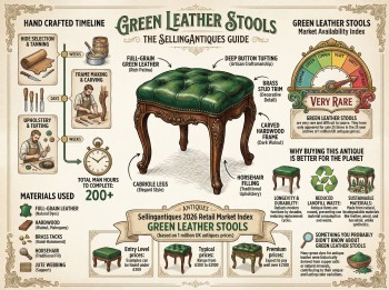 Green Leather Stools Guide Infographic