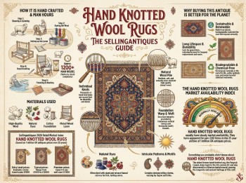 Hand Knotted Wool Rugs Guide Infographic