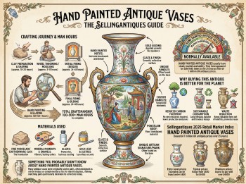 Hand Painted Antique Vases Guide Infographic