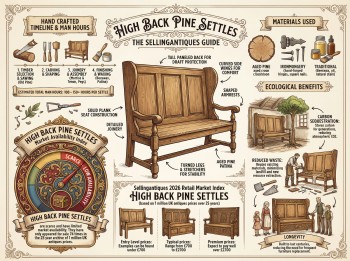 High Back Pine Settles Guide Infographic
