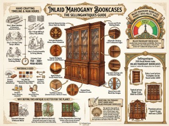 Inlaid Mahogany Bookcases Guide Infographic