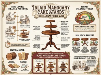 Inlaid Mahogany Cake Stands Guide Infographic