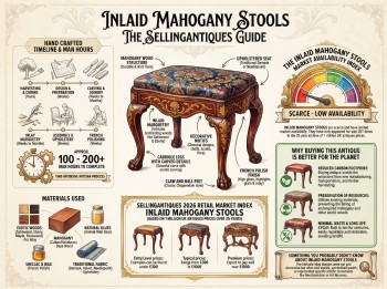 Inlaid Mahogany Stools Guide Infographic