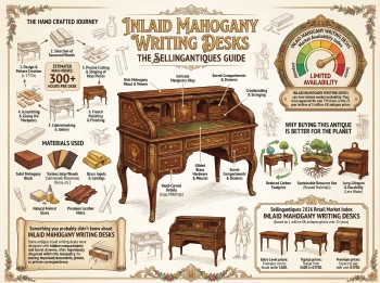 Inlaid Mahogany Writing Desks Guide Infographic