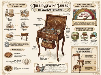 Inlaid Sewing Tables Guide Infographic