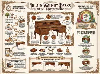 Inlaid Walnut Desks Guide Infographic