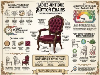Ladies Antique Button Chairs Guide Infographic