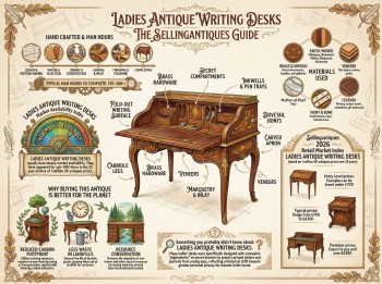 Ladies Antique Writing Desks Guide Infographic