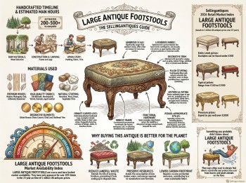 Large Antique Footstools Guide Infographic