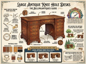 Large Antique Knee Hole Desks Guide Infographic