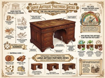 Large Antique Partners Desks Guide Infographic