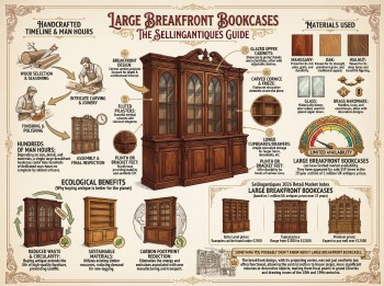 Large Breakfront Bookcases Guide Infographic