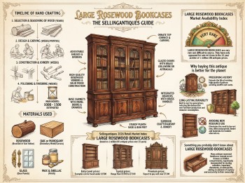 Large Rosewood Bookcases Guide Infographic