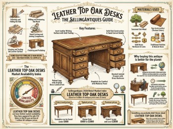Leather Top Oak Desks Guide Infographic