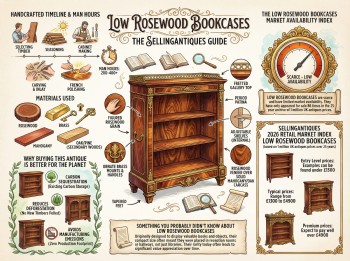 Low Rosewood Bookcases Guide Infographic