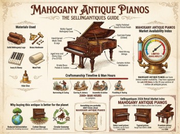 Mahogany Antique Pianos Guide Infographic