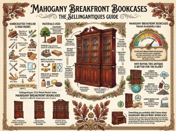Mahogany Breakfront Bookcases Guide Infographic