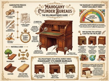 Mahogany Cylinder Bureaus Guide Infographic