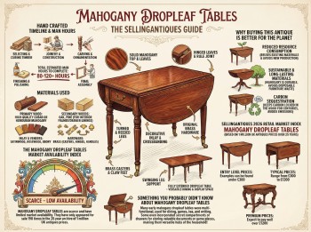 Mahogany Dropleaf Tables Guide Infographic