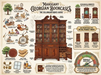 Mahogany Georgian Bookcases Guide Infographic