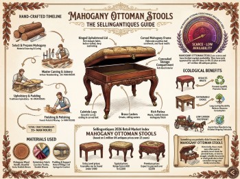 Mahogany Ottoman Stools Guide Infographic