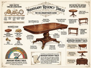Mahogany Regency Tables Guide Infographic