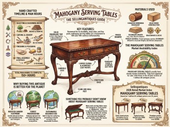 Mahogany Serving Tables Guide Infographic