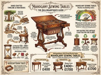 Mahogany Sewing Tables Guide Infographic