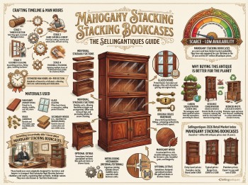 Mahogany Stacking Bookcases Guide Infographic