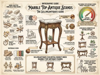 Marble Top Antique Stands Guide Infographic