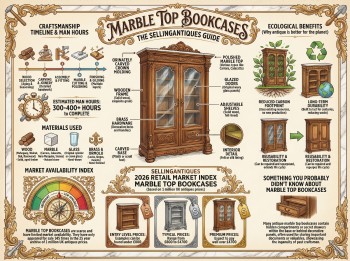 Marble Top Bookcases Guide Infographic