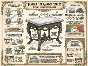 Marble Top Garden Tables Guide Infographic