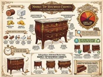 Marble Top Rosewood Cabinets Guide Infographic