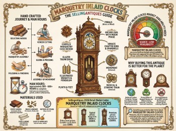 Marquetry Inlaid Clocks Guide Infographic