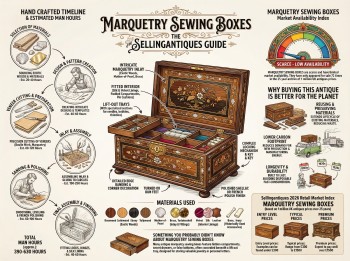 Marquetry Sewing Boxes Guide Infographic