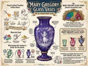 Mary Gregory Glass Vases Guide Infographic