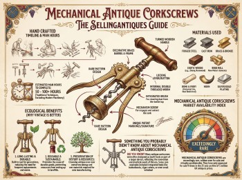 Mechanical Antique Corkscrews Guide Infographic