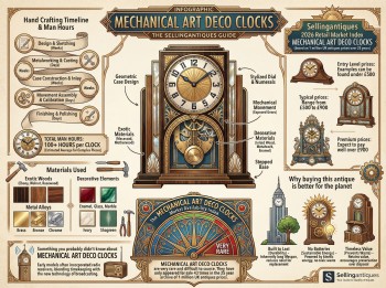 Mechanical Art Deco Clocks from 1 Shops