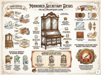 Mirrored Secretary Desks Guide Infographic
