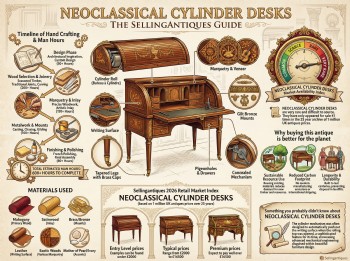 Neoclassical Cylinder Desks Guide Infographic